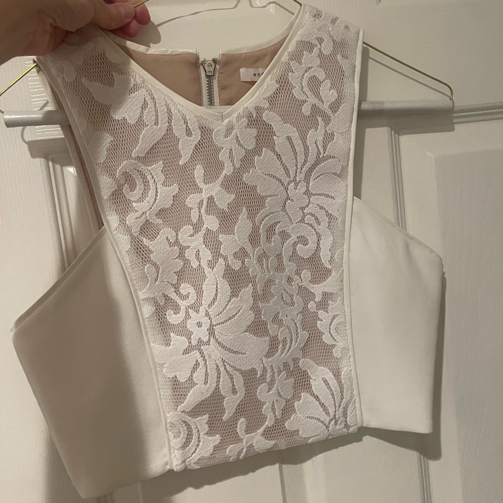 Endless rose white crop top